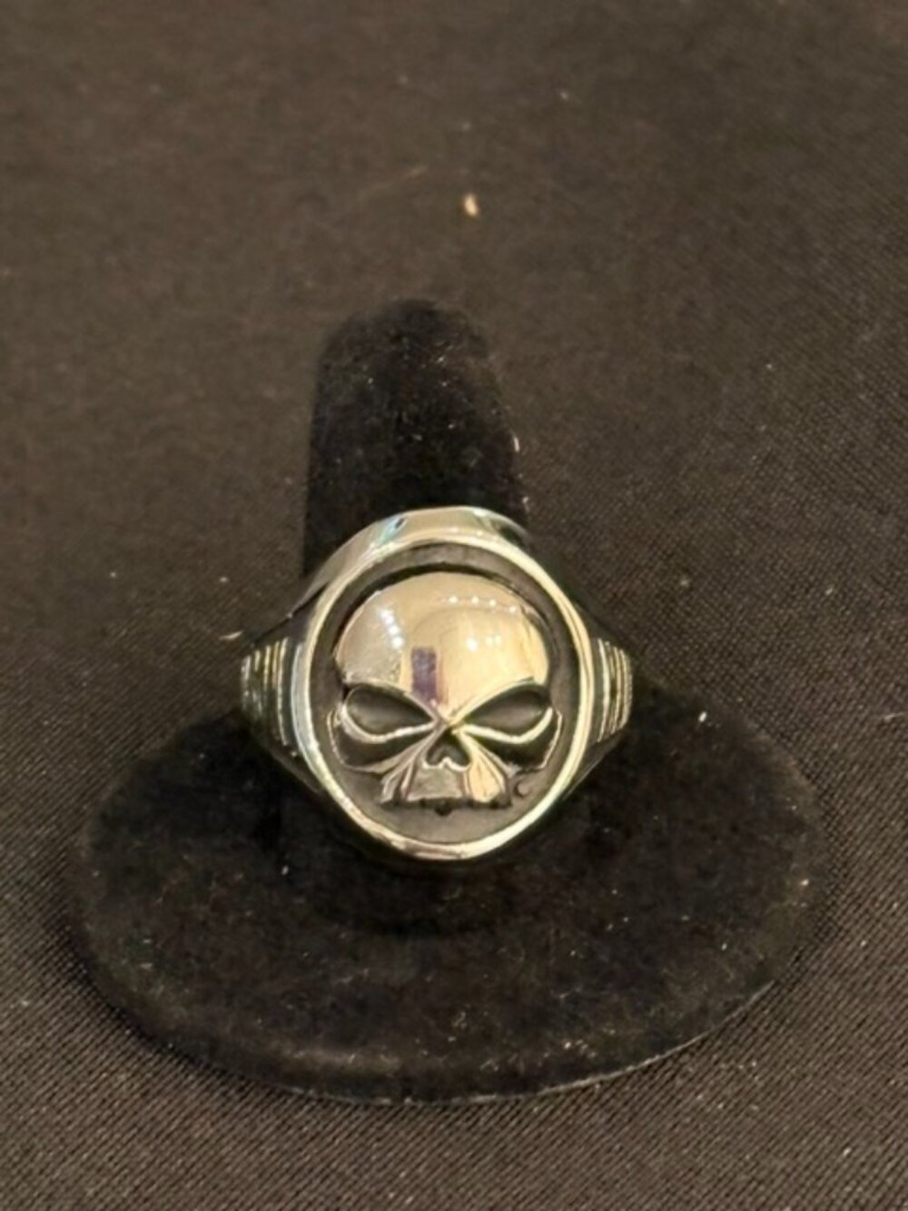 HARLEY DAVIDSON WILLIE G SKULL STAINLESS STEEL RING